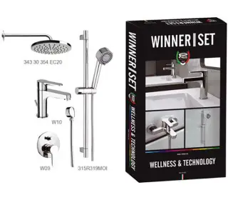 Набор смесителей для ванной комнаты Remer Winner W0910315RMOI