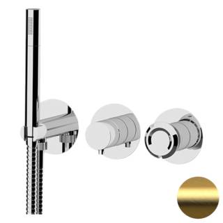 Смеситель для душа Remer Element ET97D2PBG, золото брашированное