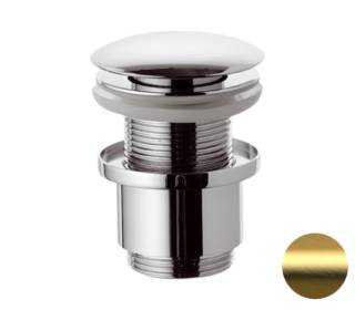 Донный клапан без перелива 1”1/4 Remer 904CC2114BG, золото брашированное