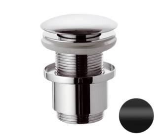 Донный клапан без перелива 1”1/4 Remer 904CC2114NO, черный матовый