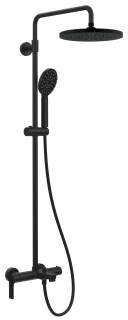 Душевая система с изливом Remer Energy EY34A8MPMD25NO, черный матовый