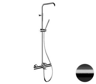 Душевая система термостатическая с изливом Remer Elegance EQ34A7MMSSOFCFP, черный брашированный хром