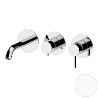 Смеситель для ванны Remer Metrica MC54D2PBO, белый матовый