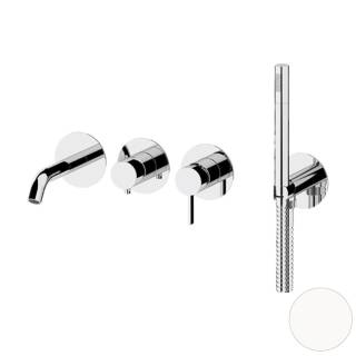 Смеситель для ванны Remer Metrica MC53D2PWBBO, белый матовый