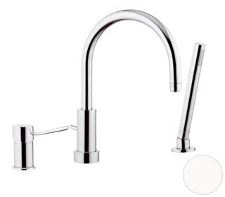 Смеситель для ванны Remer Minimal N072BO, белый матовый