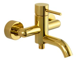 Смеситель для ванны Remer X Style X05DO, золото глянцевое