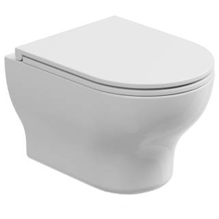 Комплект: Подвесной унитаз с крышкой и креплением GSG Ceramic Design Speed SPWCSO000+SPCOPRSLTICR000+ACS40EX, белый глянцевый 