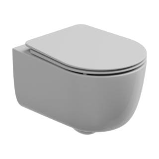 Комплект: Подвесной унитаз с крышкой и креплением GSG Ceramic Design Hit! HIWCSO000+HICOPRSLTICRCN000+ACS40EX, белый глянцевый