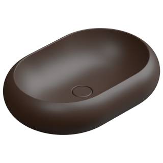 Раковина накладная 60x42 см GSG Ceramic Design Petra PELAV60035, Cacao Matt