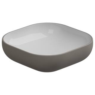 Раковина накладная биколор 45 см GSG Ceramic Design Easy EALAVQU45BI000/030, White/Cashmere Matt