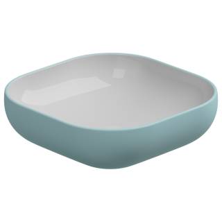 Раковина накладная биколор 45 см GSG Ceramic Design Easy EALAVQU45BI000/037, White/Ice Matt