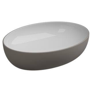 Раковина накладная биколор 55x42 см GSG Ceramic Design Easy EALAVOV55BI000/030, White/Cashmere Matt