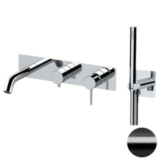 Смеситель для ванны Remer X Style X53D2WBCFP, черный брашированный хром