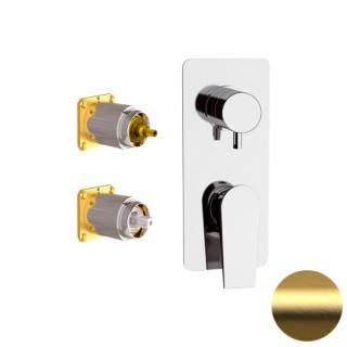 Смеситель для душа Daniel Diva DV612D2KBDP, золото брашированное