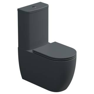 Чаша напольного унитаза биколор GSG Ceramic Design Like LKMBLBI000/028P, White/Ebano Matt