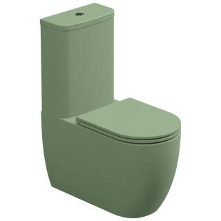 Чаша напольного унитаза биколор GSG Ceramic Design Like LKMBLBI000/031P, White/Salvia Matt