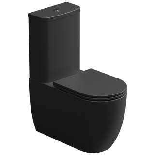 Чаша напольного унитаза биколор GSG Ceramic Design Like LKMBLBI000/003P, White/Black Matt