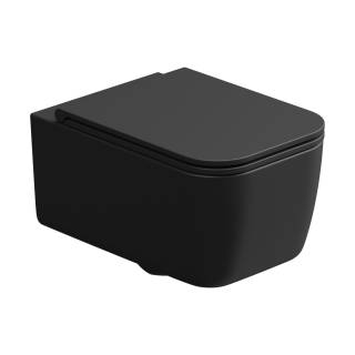 Чаша подвесного унитаза GSG Ceramic Design Brio BRWCSO003, черный матовый
