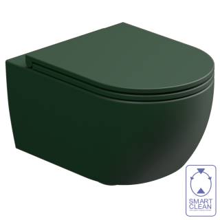 Чаша подвесного унитаза биколор GSG Ceramic Design Like LKWCSOBI000/036, White/Smeraldo Matt