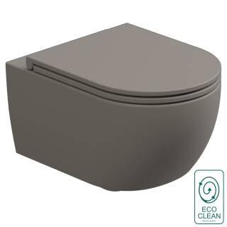 Чаша подвесного унитаза биколор со смывом Eco Clean (торнадо) GSG Ceramic Design Like LKWCSOECBI000/030, White/Cashmere Matt