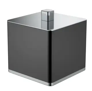 Boheme Диспенсер ватных дисков, настольный, цвет: black/chrome 10964-B-CR