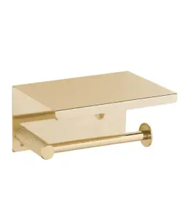 Boheme Uno Держатель туалетной бумаги с полочкой, подвесной, цвет: gold 10971-G