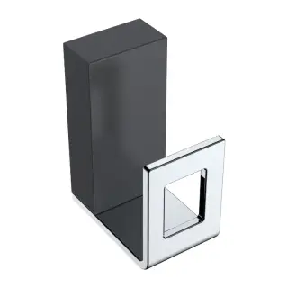 Boheme Q Крючок для полотенца, подвесной, цвет: chrome/black 10946-CR-B