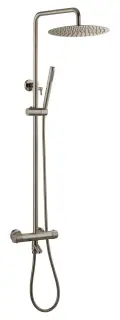 Boheme Uno Душевая стойка: термостат, ручной душ, верхний душ 30 см, цвет: nickel brush 468-T-NB