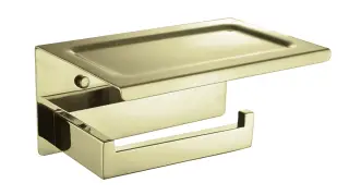 Boheme New Venturo Держатель туалетной бумаги с полочкой, подвесной, цвет: gold 10311-G