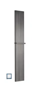 Boheme Flat Полотенцесушитель электрический 25x150h см, подключение скрытое, цвет: gun metall 725-GM