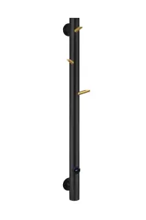 Boheme Oak Полотенцесушитель электрический 20,1x150h см, подключение снизу, цвет: black/gold 724-BG