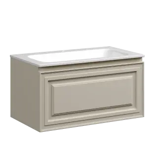 Тумба подвесная SANCOS Very 790х445х406, c одним  ящиком оснащенным доводчиками, Beige Soft , арт.VR80CE