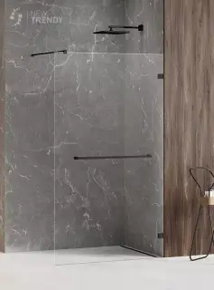 Душевое ограждение NEW TRENDY AVEXA BLACK 50x200 EXK-2675 (черный)