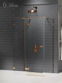 Душевое ограждение NEW TRENDY AVEXA COPPER BRUSHED L 110x110x200 EXK-3712 (брашированная медь)