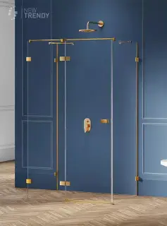 Душевое ограждение NEW TRENDY AVEXA GOLD BRUSHED L 100x80x200 EXK-3083 (брашированное золото)