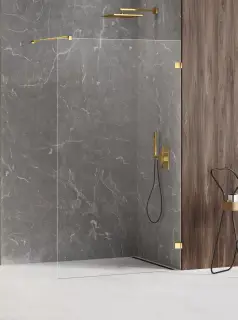 Душевое ограждение NEW TRENDY AVEXA GOLD SHINE 70x200 EXK-7046 (золото)