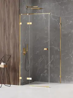 Душевое ограждение NEW TRENDY AVEXA GOLD SHINE L 110x110x200 EXK-1852 (золото)