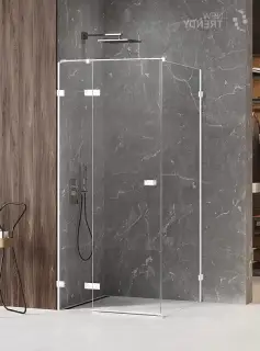 Душевое ограждение NEW TRENDY AVEXA WHITE L 90x100x200 EXK-2710 (белый)