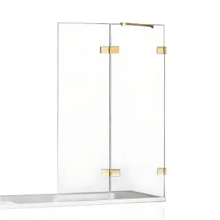 Шторка для ванны NEW TRENDY AVEXA GOLD SHINE 140x150 EXK-2191 R (золото)
