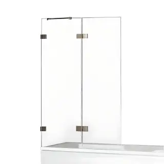 Шторка для ванны NEW TRENDY AVEXA GUNMETAL BRUSHED 140x150 EXK-3529 L (оружейная сталь)