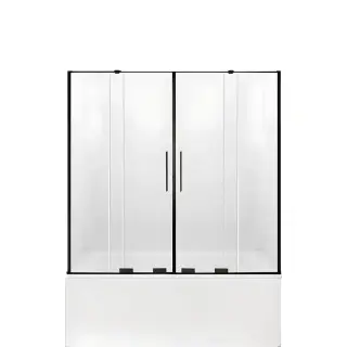 Шторка для ванны NEW TRENDY SMART BLACK 170x150 EXK-4211 (черный)