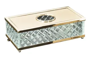 Boheme Murano Cristal Салфетница настольная 26,5х14 см, цвет: gold 10232