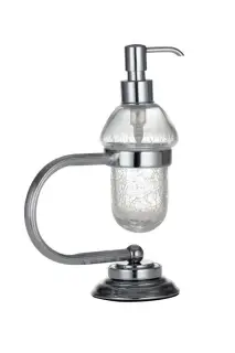 Boheme Murano Дозатор для жидкого мыла, настольный, стеклянная колба, цвет: chrome 10909-CR