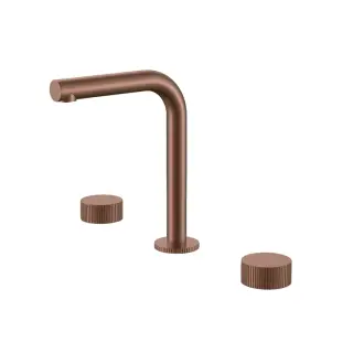 Boheme Stick Linea Смеситель для раковины выс., 3 отв., без д/к, излив 17,9 см, цвет: brushed bronze 152-BRB.3