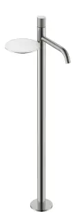 Boheme Stick Spirale Смеситель для раковины напольный, полка, излив 25,8 см, цвет: nickel brush 120-NB.4