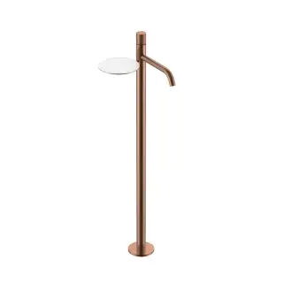 Boheme Stick Spirale Смеситель для раковины напольный, полка, излив 25,8 см, цвет: copper brushed 120-CB.4