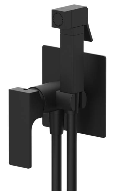 Гигиенический душ со смесителем Remer Absolute AU65NO, чёрный матовый