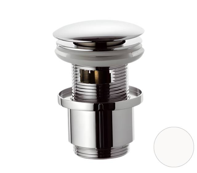Донный клапан с переливом 1”1/4 Remer 905CC2114BO, белый матовый