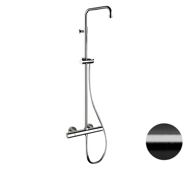 Душевая система термостатическая Remer Elegance EQ32ASSDCFP, черный брашированный хром