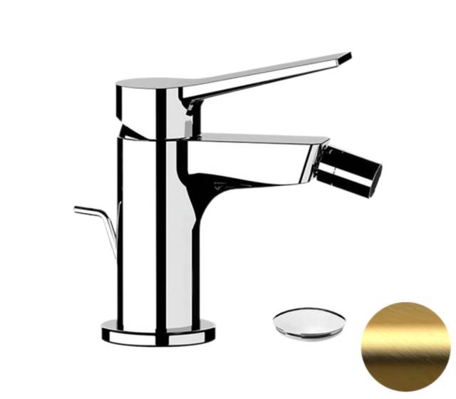 Смеситель для биде Remer Slash SL20BG, золото брашированное